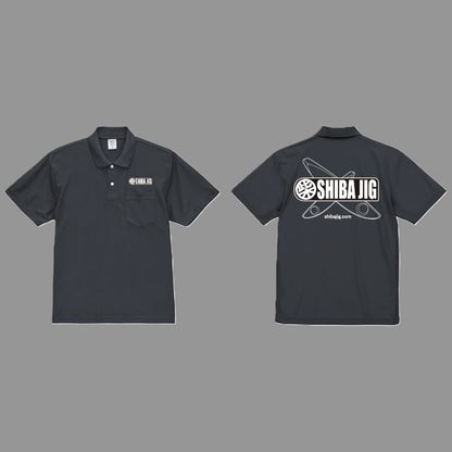 SHIBA JIG logoポロシャツ